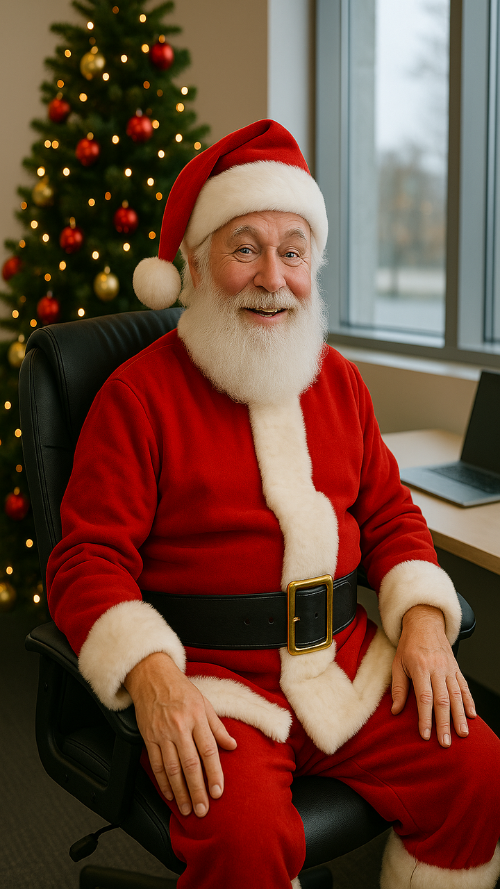 Santa in an Office